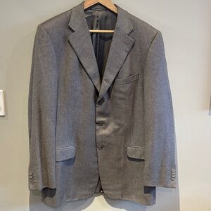 Ermenegildo Zegna Silk and Cashmere Charcoal Blazer